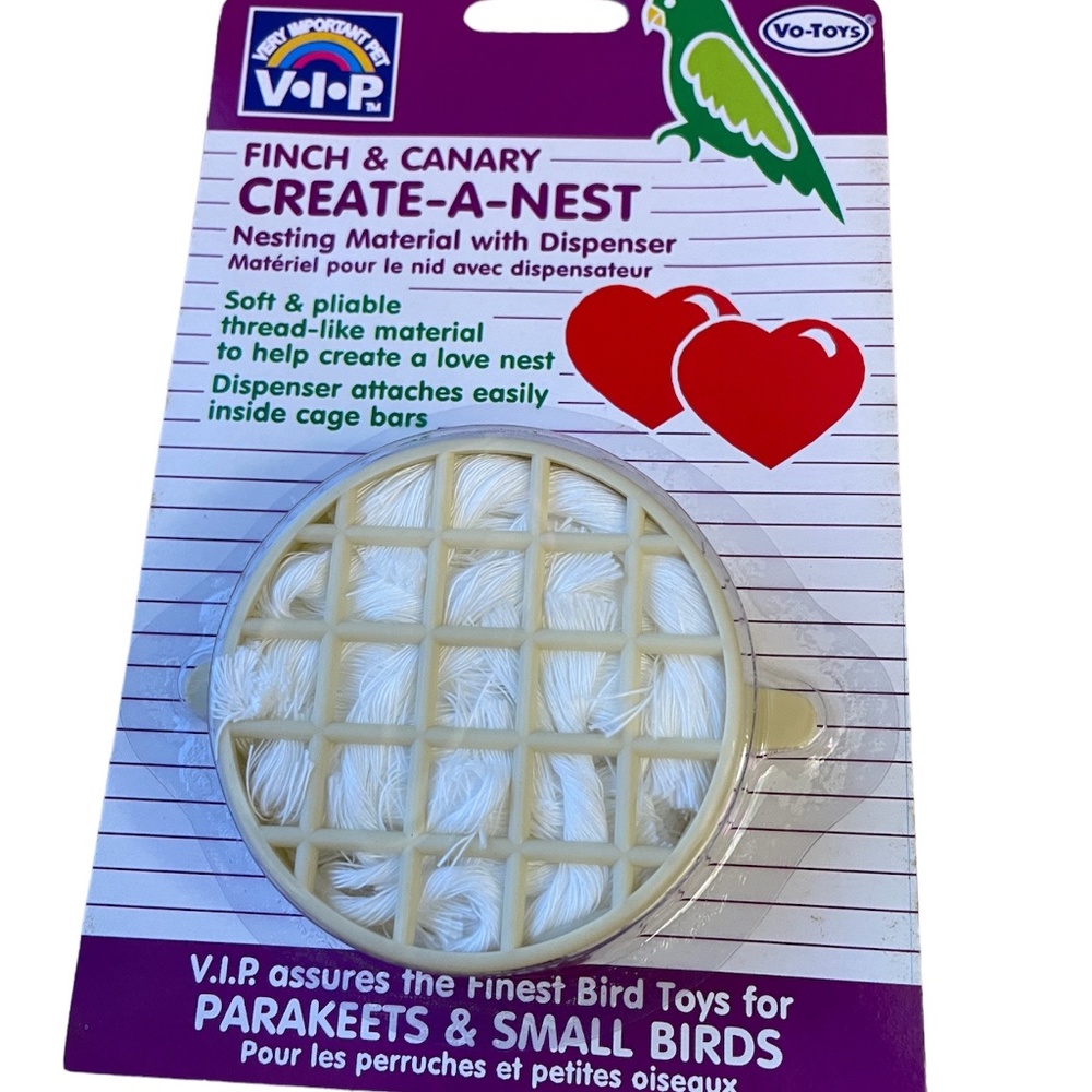 Vo-Toys Bird Create A Nest Holder & Material Birds Toy Plastic Dispenser